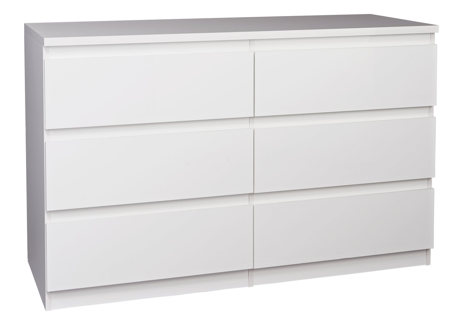 Habitat Jenson Gloss 3+3 Drawer Chest - White