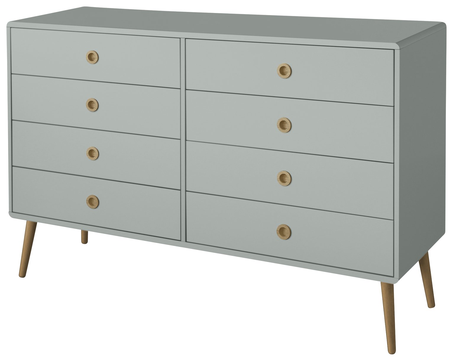 Softline 4+4 Drawer Chest - Grey