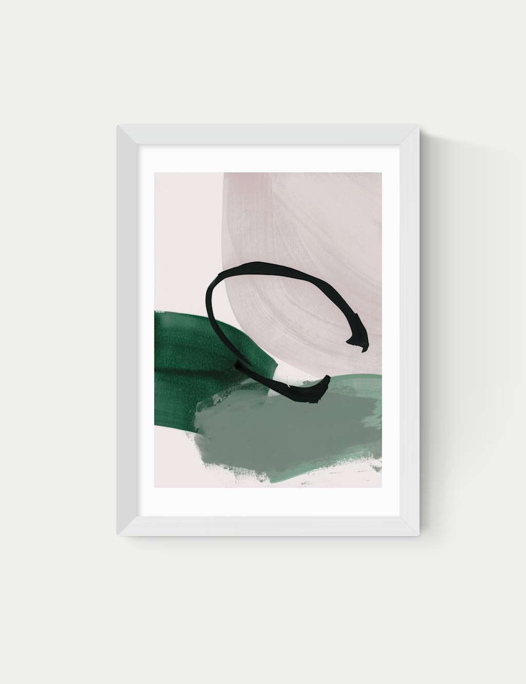 East End Prints Abstract Minimalist Rectangle Framed Art White