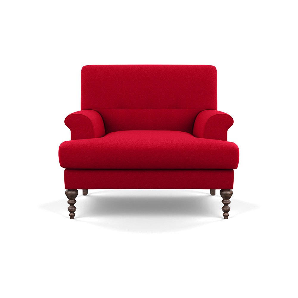 SCP Oscar Formal Armchair Melton Wool Red Oxide Walnut Feet