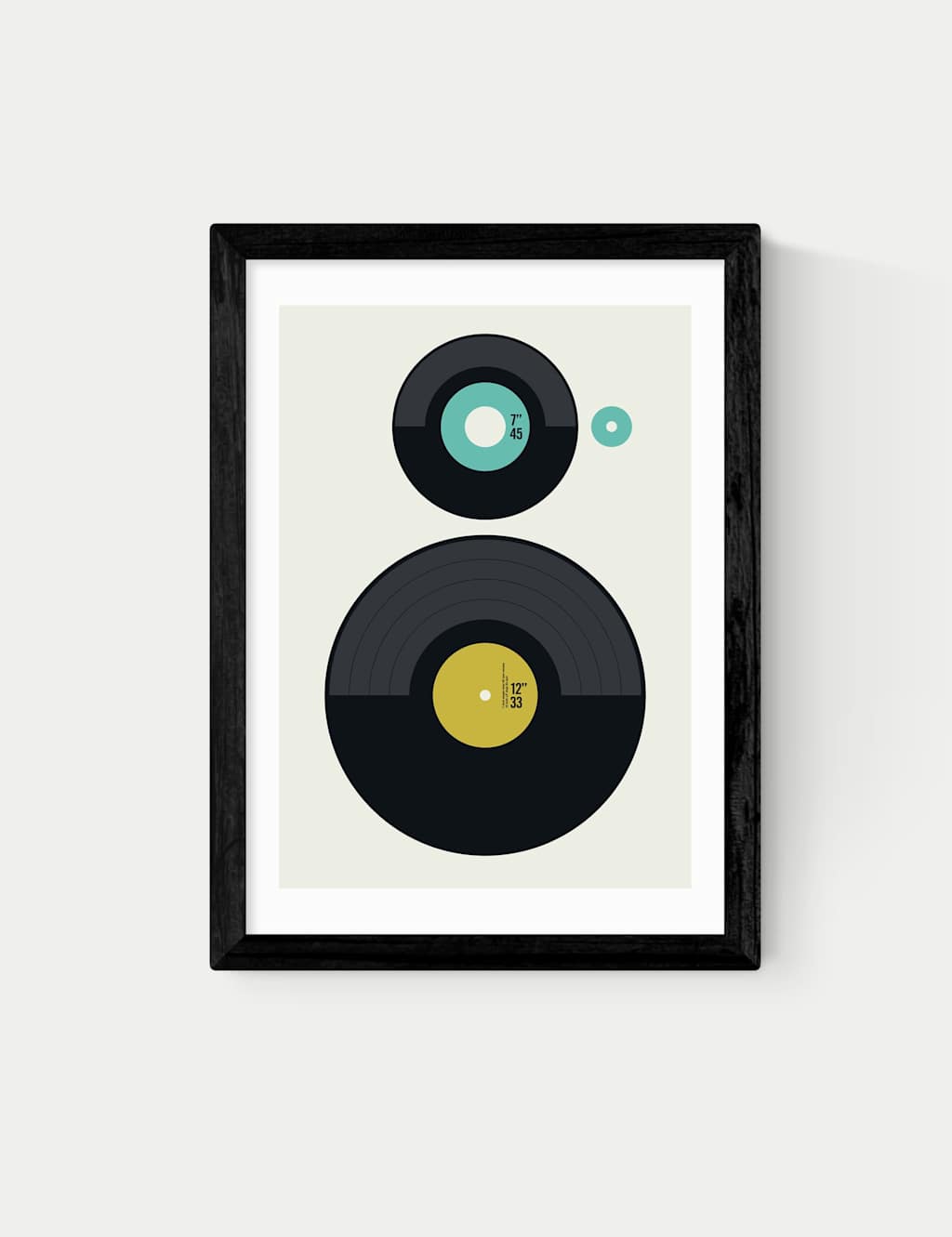 East End Prints LPvsEP Framed Art Print Black
