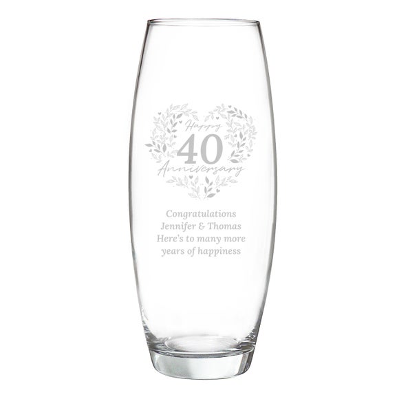 Personalised Anniversary Wreath Bullet Vase 3