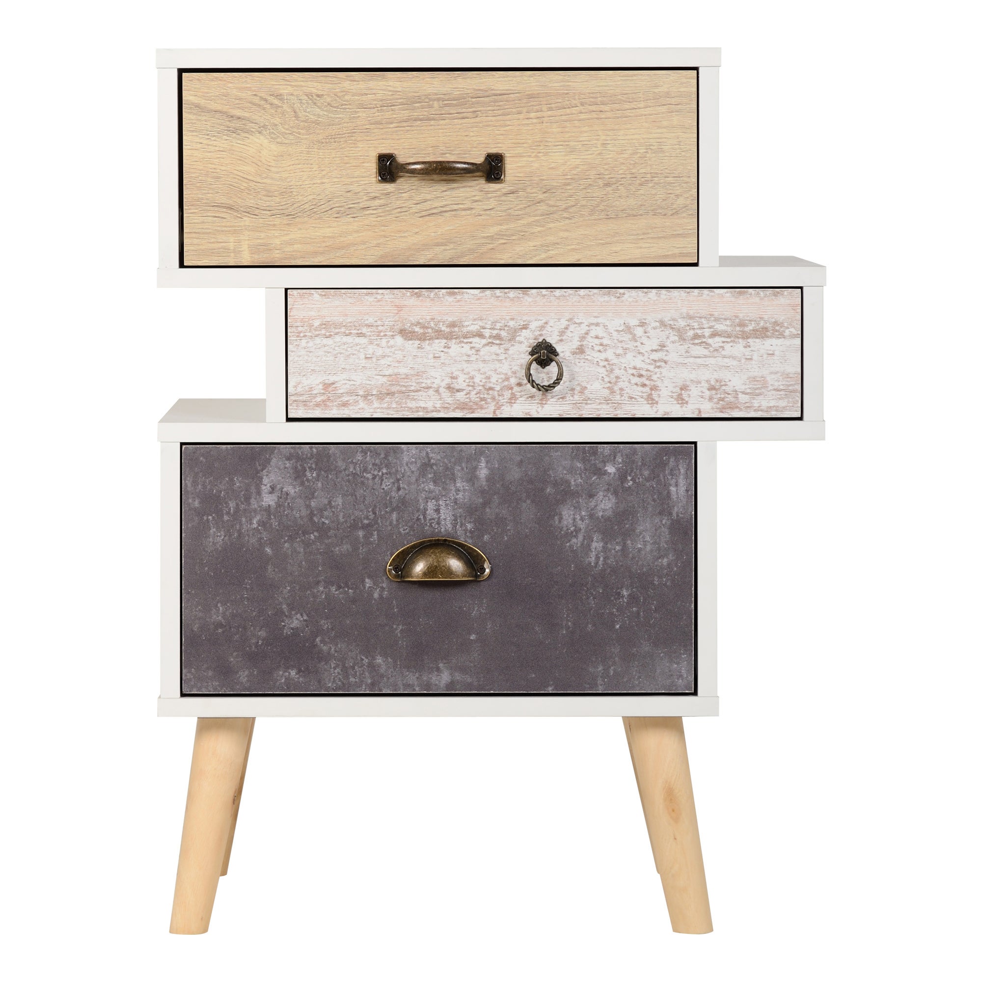 Nordic Bedside Table White