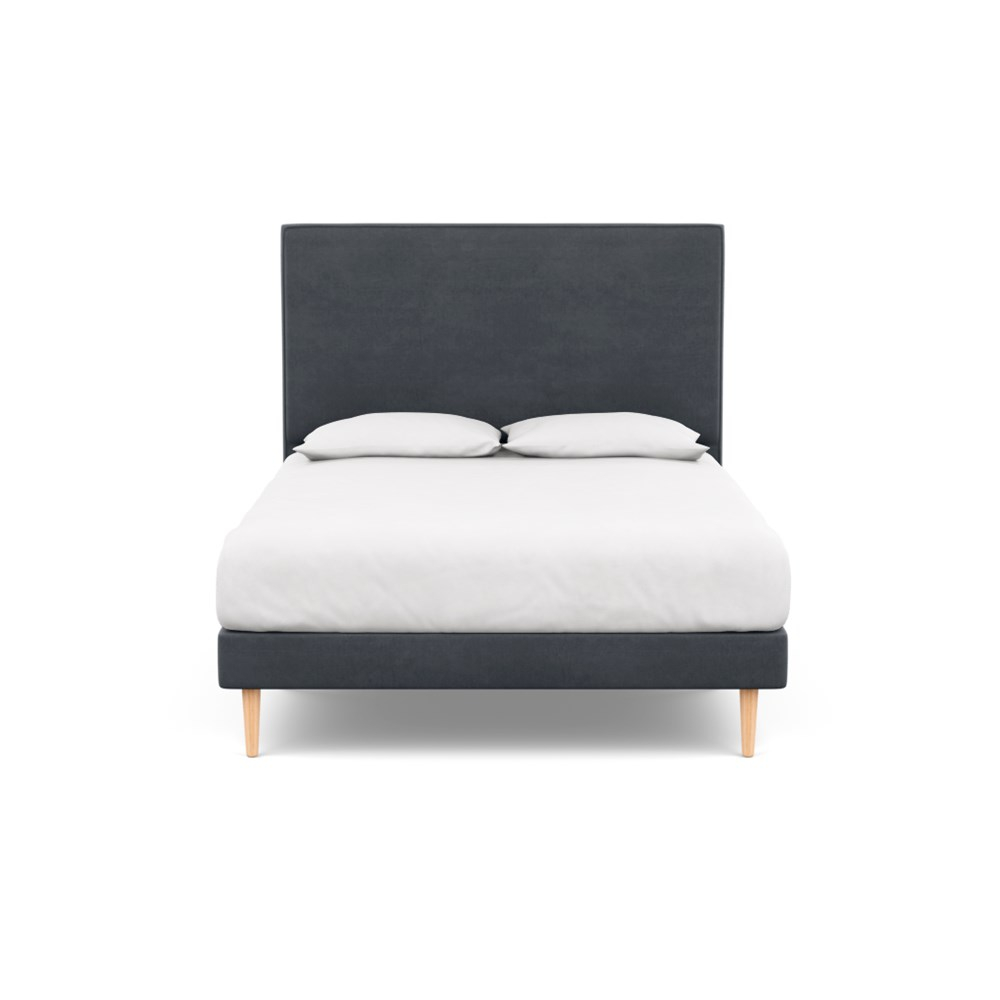 Heal's Heal's Shallow Divan King Linen Dark Grey Light Stem Feet