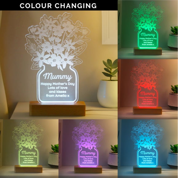 Personalised Flower Vase LED Light Lamp 2