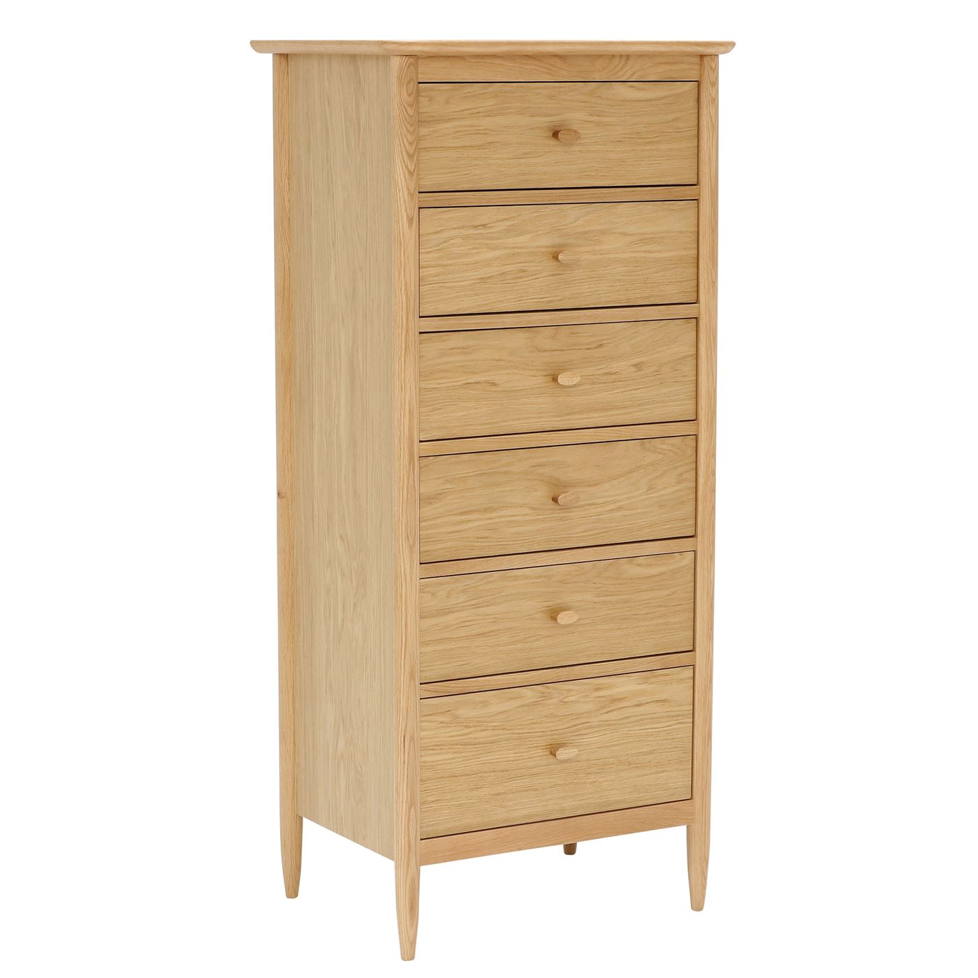 Ercol Teramo 6 Drawer Tall Chest, Oak