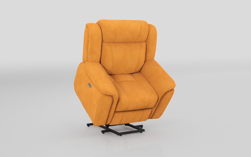 Yellow Fabric Elland Lift & Rise Power Chair