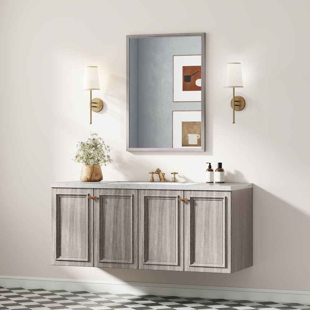 HOMCOM 50 x 70 cm Wall Bathroom Mirror, Vanity Mirror, Grey