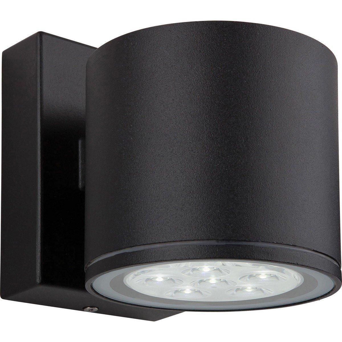 Netlighting Vegas LED 6 Light Single Wall Light Black IP44