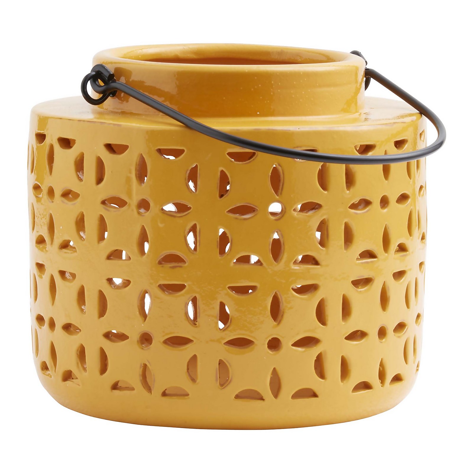 Ceramic Lantern - Yellow