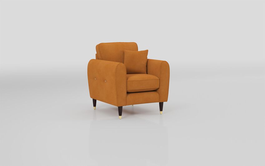 Yellow Fabric Newsham Armchair