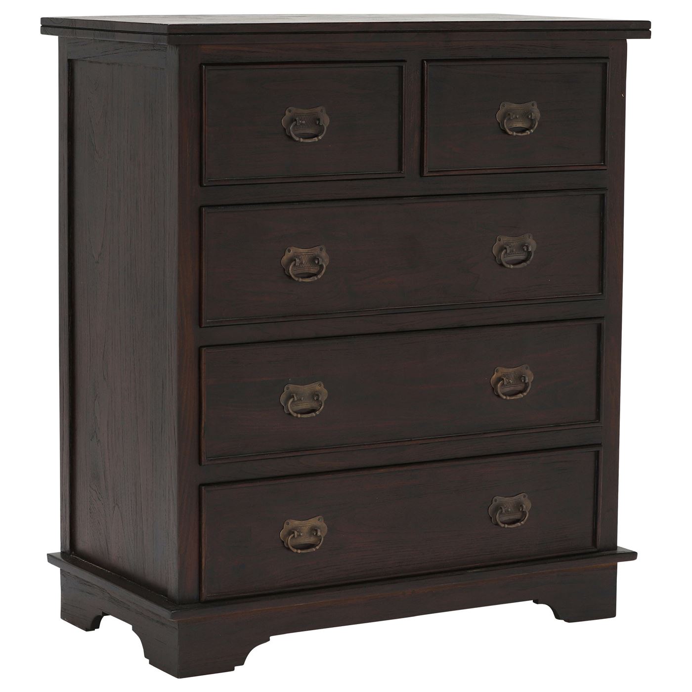 Sumatra 5 Drawer Chest, Dark Wood