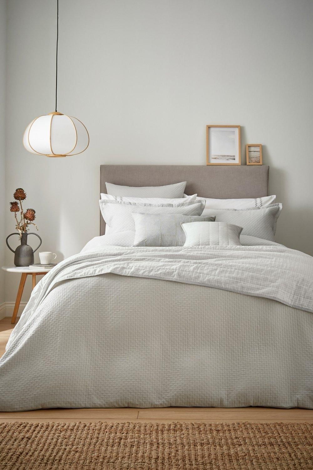 Murmur 'Hush' Cotton Percale Duvet Cover in Grey