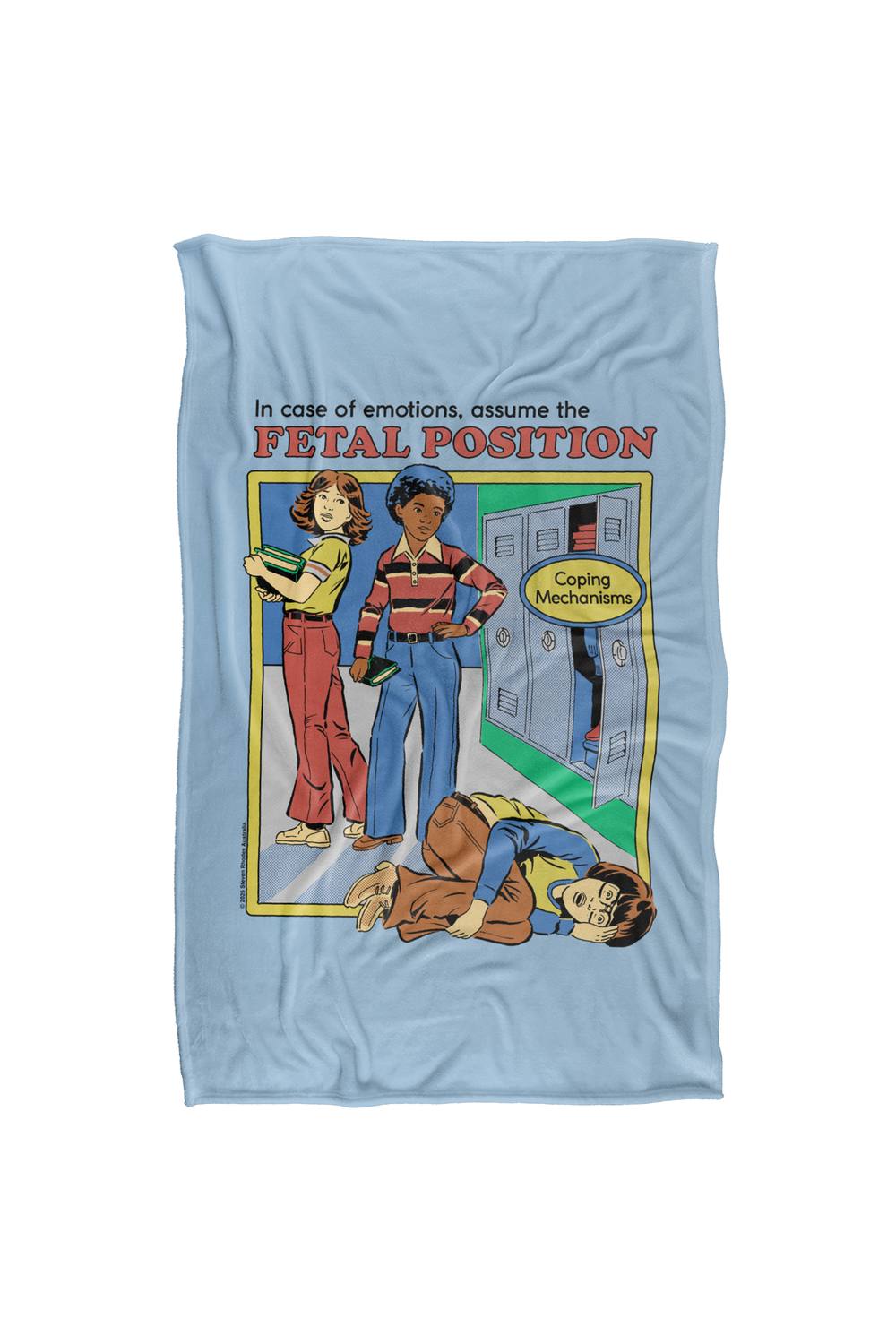 Steven Rhodes Assume The Fetal Position Silky Super Soft Throw Blanket