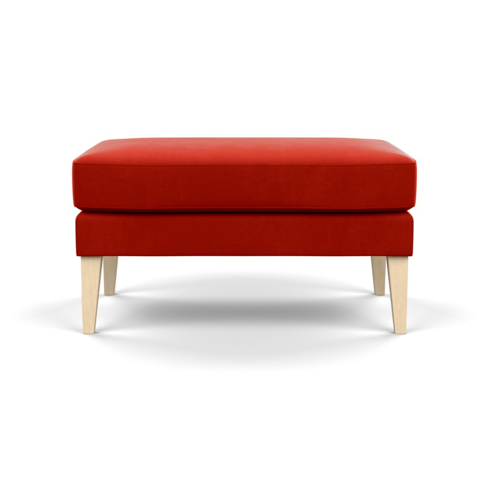 Heal's Richmond Ottoman Varese Velvet Terracotta Natural
