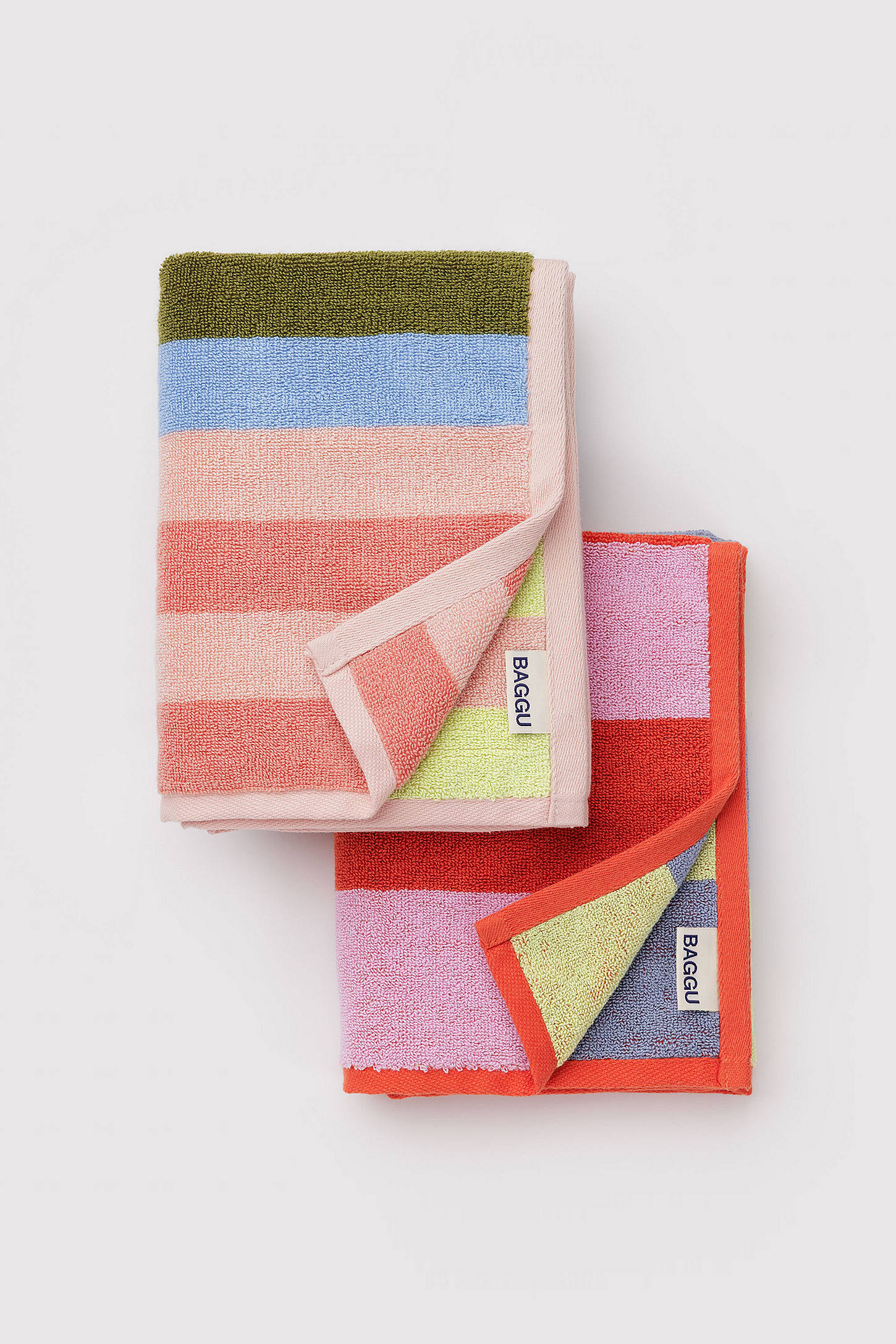 BAGGU Pool Striped Hand Towel 2-Pack ALL