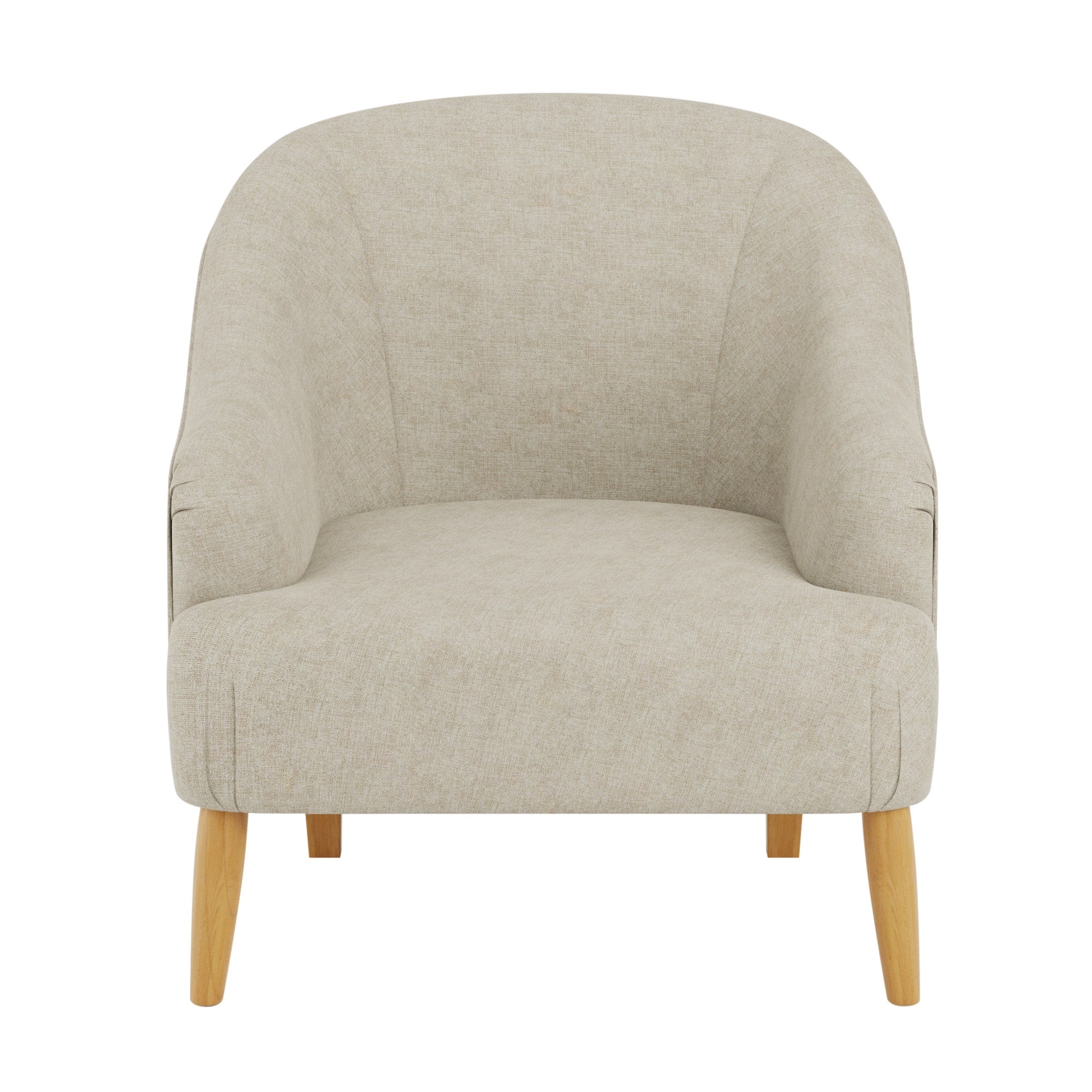Mabel Linen Effect Armchair Beige