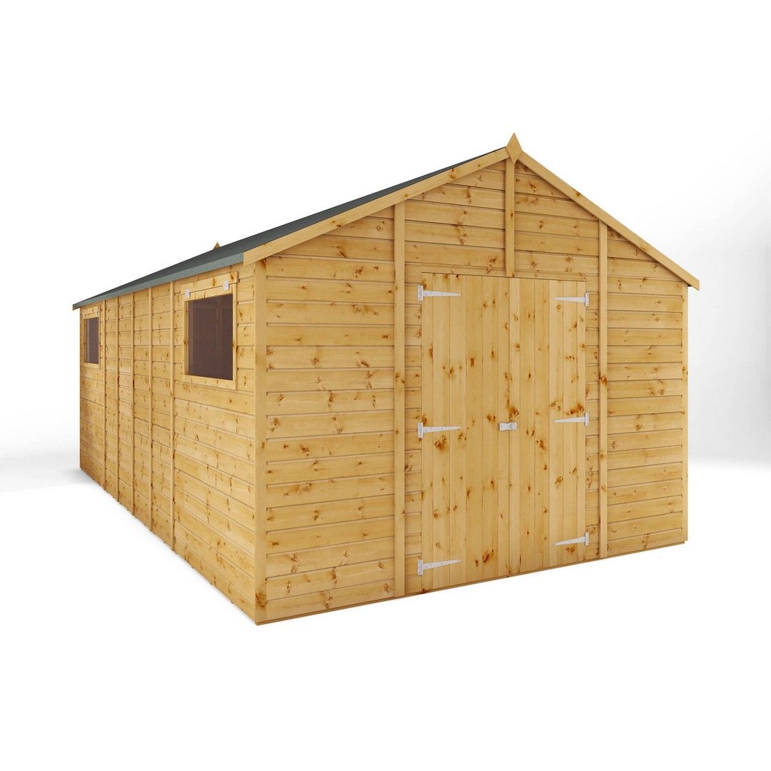 Mercia 18 x 10 Ft Premium Shiplap Apex Workshop - L546.6 x W322.7 x H252.4 cm in Brown