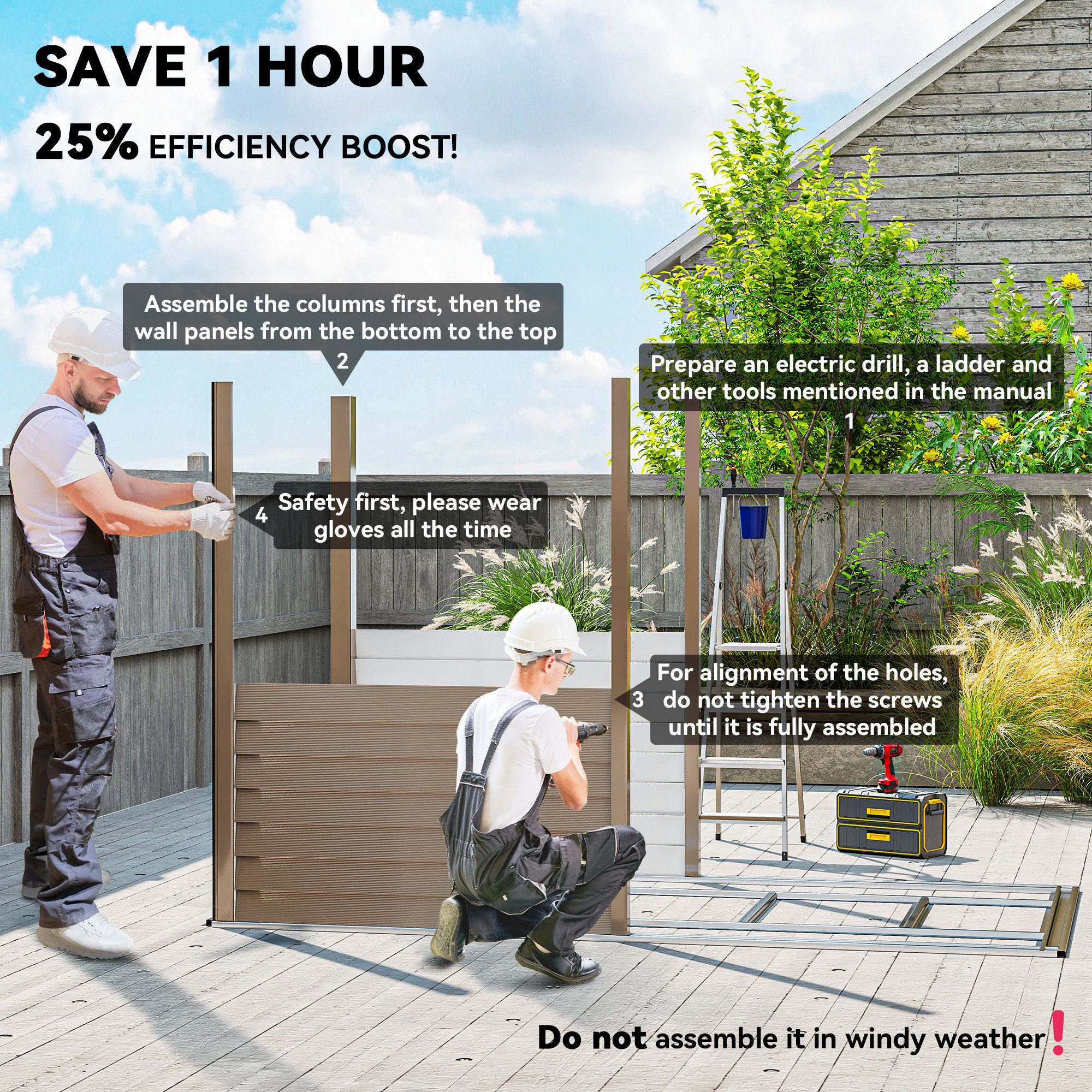OUTSUNNY 5 x 9ft Galvanised Metal Garden Shed with Foundation Kit, Brown 4