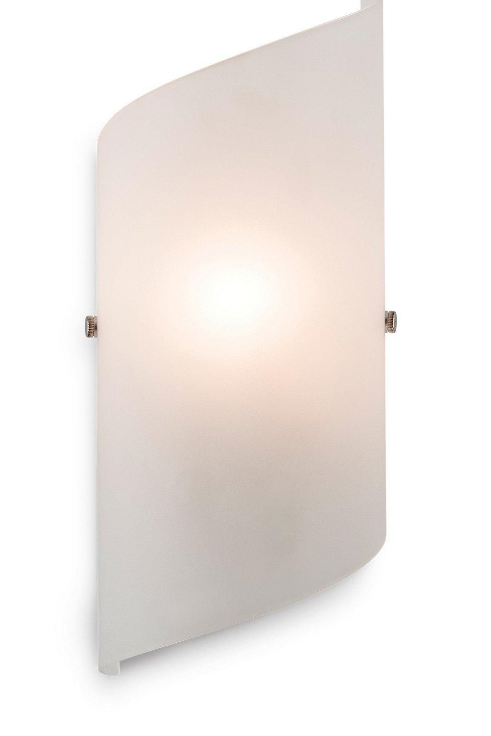 Netlighting Torino 1 Light Glass Indoor Wall Light Frosted Glass E14 in Clear
