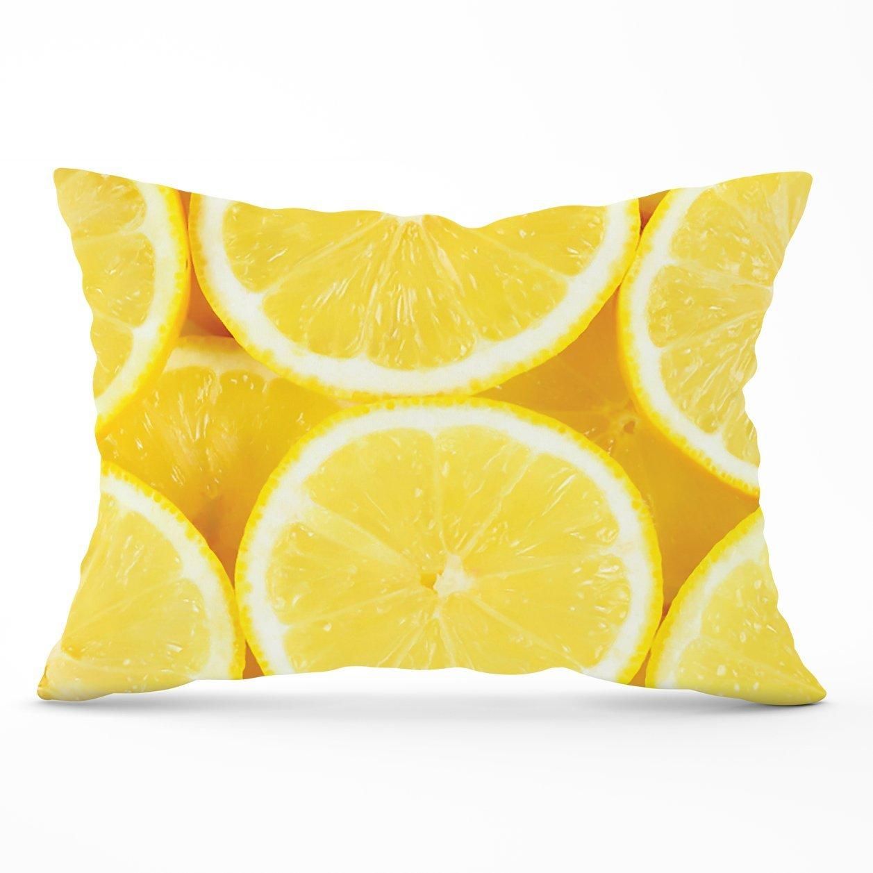 Warren Reed - Designer Vibrant Lemons Cushions in Yellow