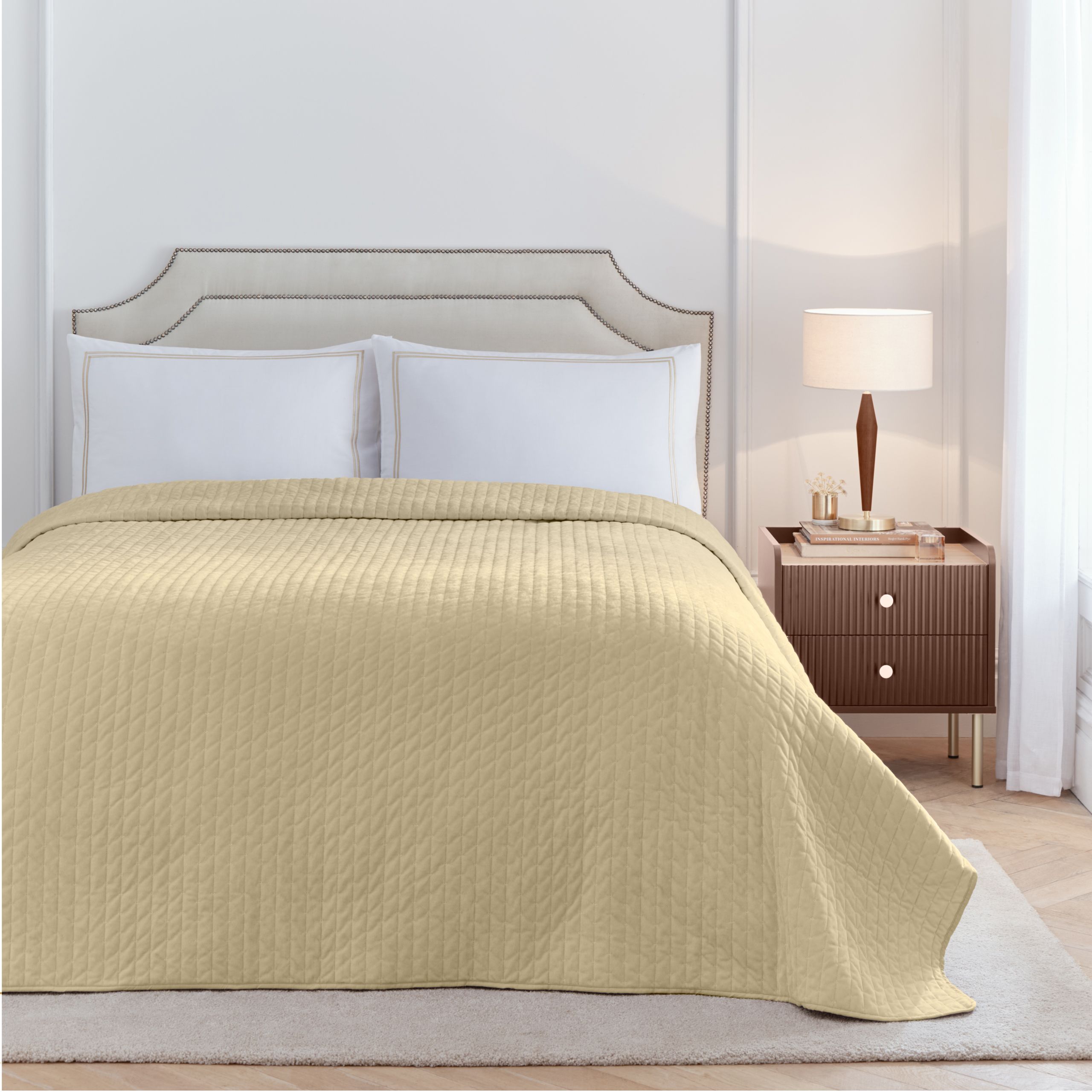 Paoletti Henley Pin-cord Bedspread in Natural
