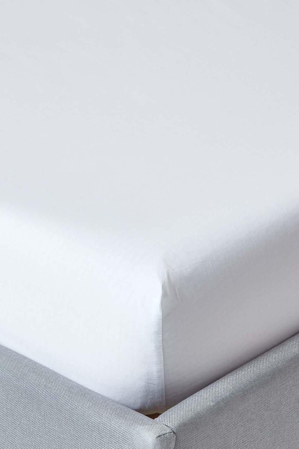 Homescapes Egyptian Cotton Fitted Sheet 12 inch 200 Thread Count in White