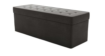 Buttons Storage Bench in Battleship Grey Smart Cotton - sofa.com