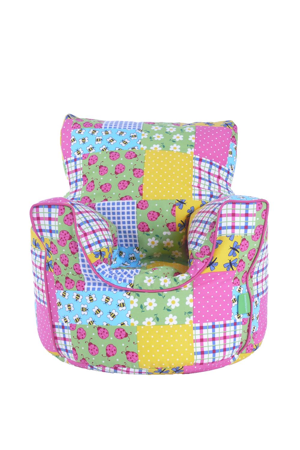 Bean Lazy Cotton Patchwork Ladybird Bean Bag Arm Chair with Beans Child / Teen size