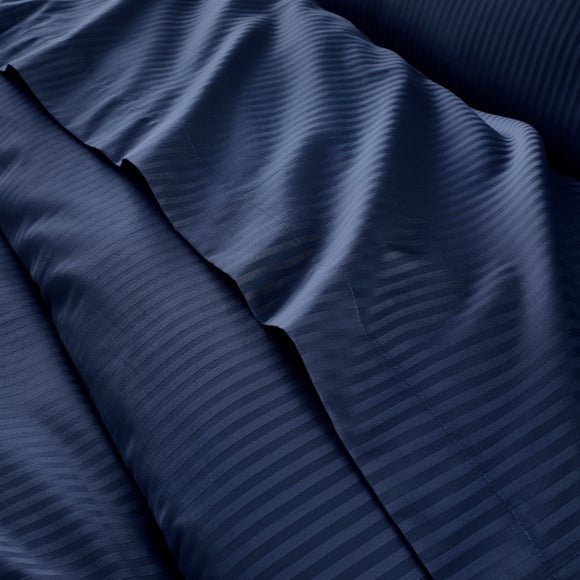 Hotel Cotton Stripe 400 Thread Count Flat Sheet