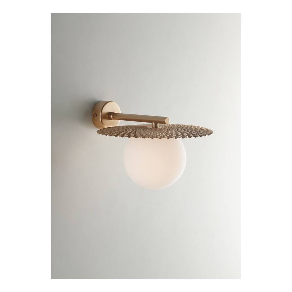Netlighting Chaplin Globe Wall Lamp Satin Gold G9