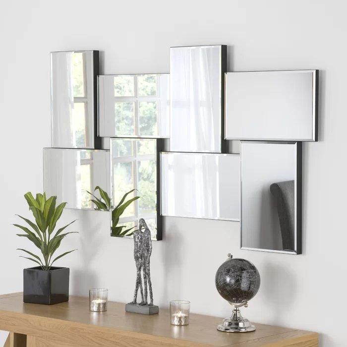 Yearn Mirrors Statement Bevelled Wall Mirror 139(w) x 76cm(h) in Black 3
