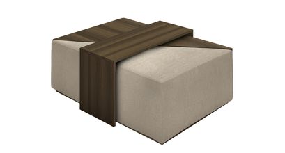 Astaire Modular Coffee Table Set Footstool in Cashew Baylee Viscose Linen - sofa.com