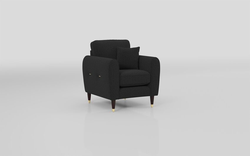 Black Fabric Newsham Armchair