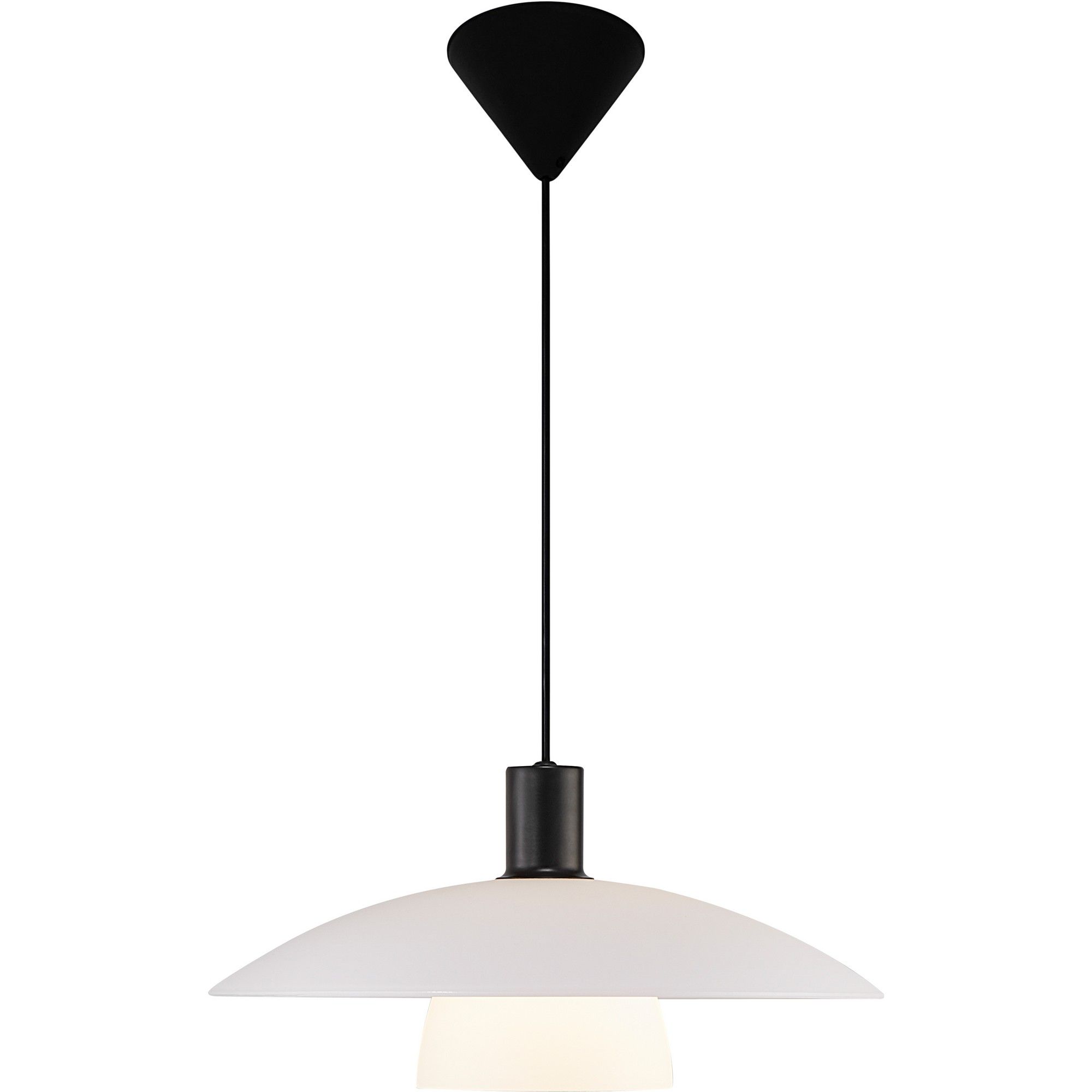 Nordlux Vintage Indoor Pendant Light Black Glass E27 Hand Blown Glass - Mains Powered, IP20