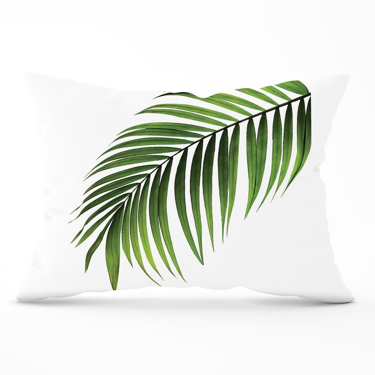 Warren Reed - Designer Single Palm Leaf Cushions in Green