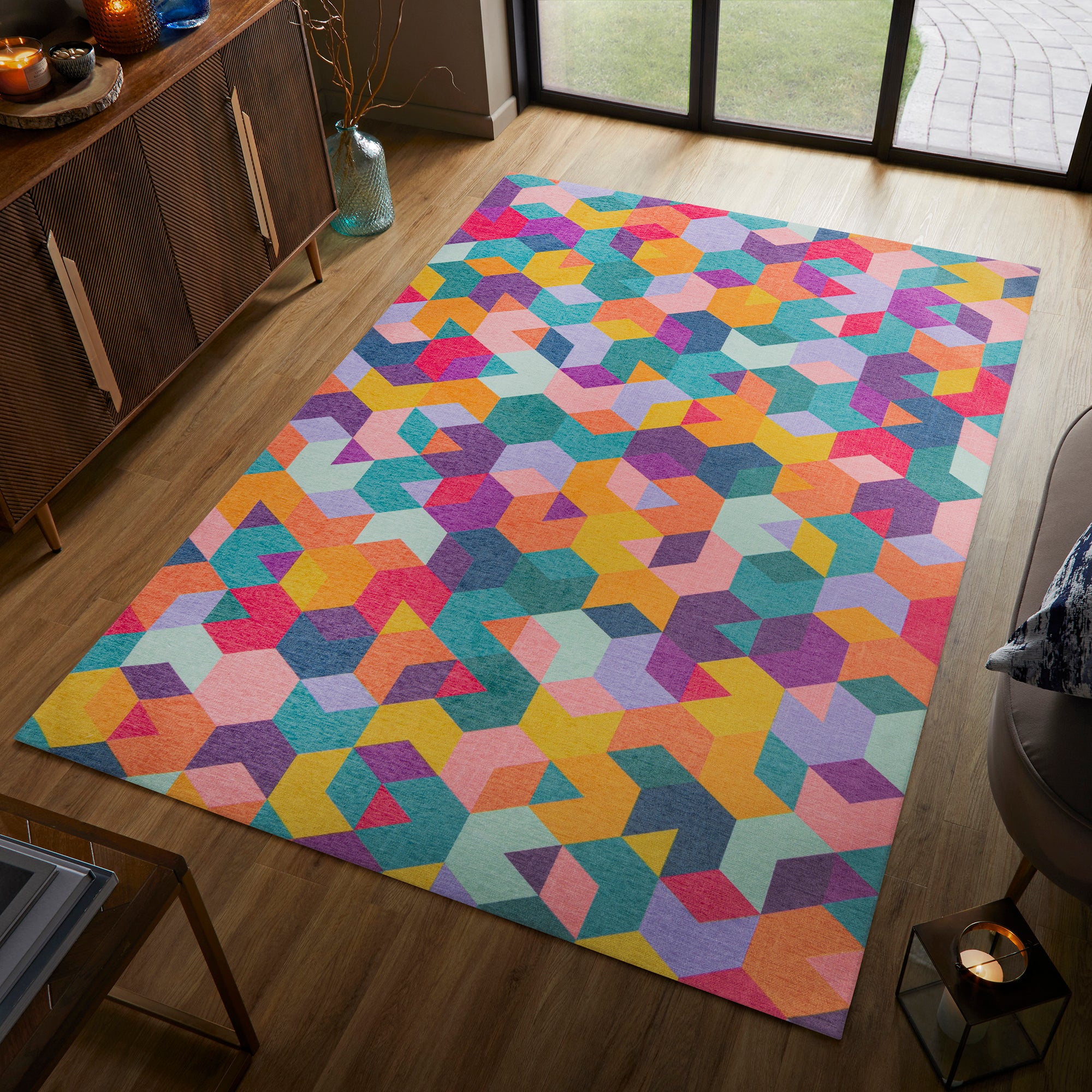 Match Axel Geo Washable Rug