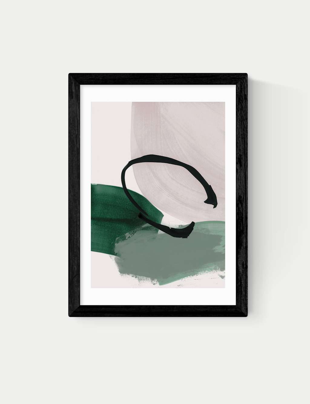 East End Prints Abstract Minimalist Rectangle Framed Art Black