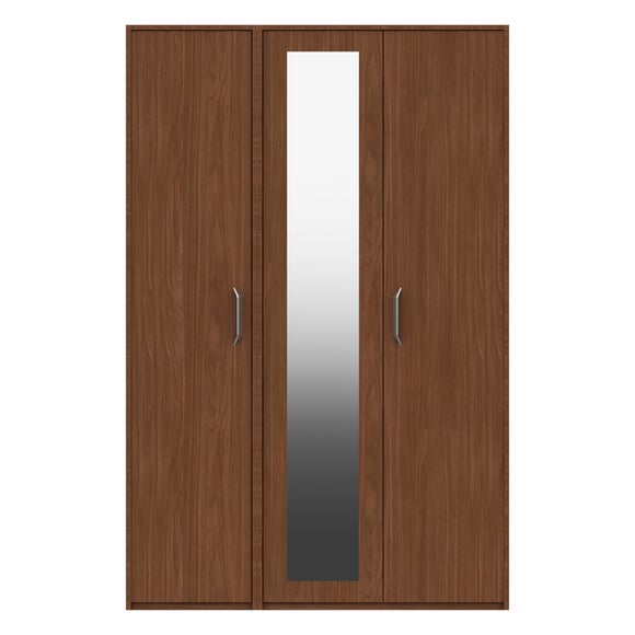 Florine Triple Wardrobe, Mirrored