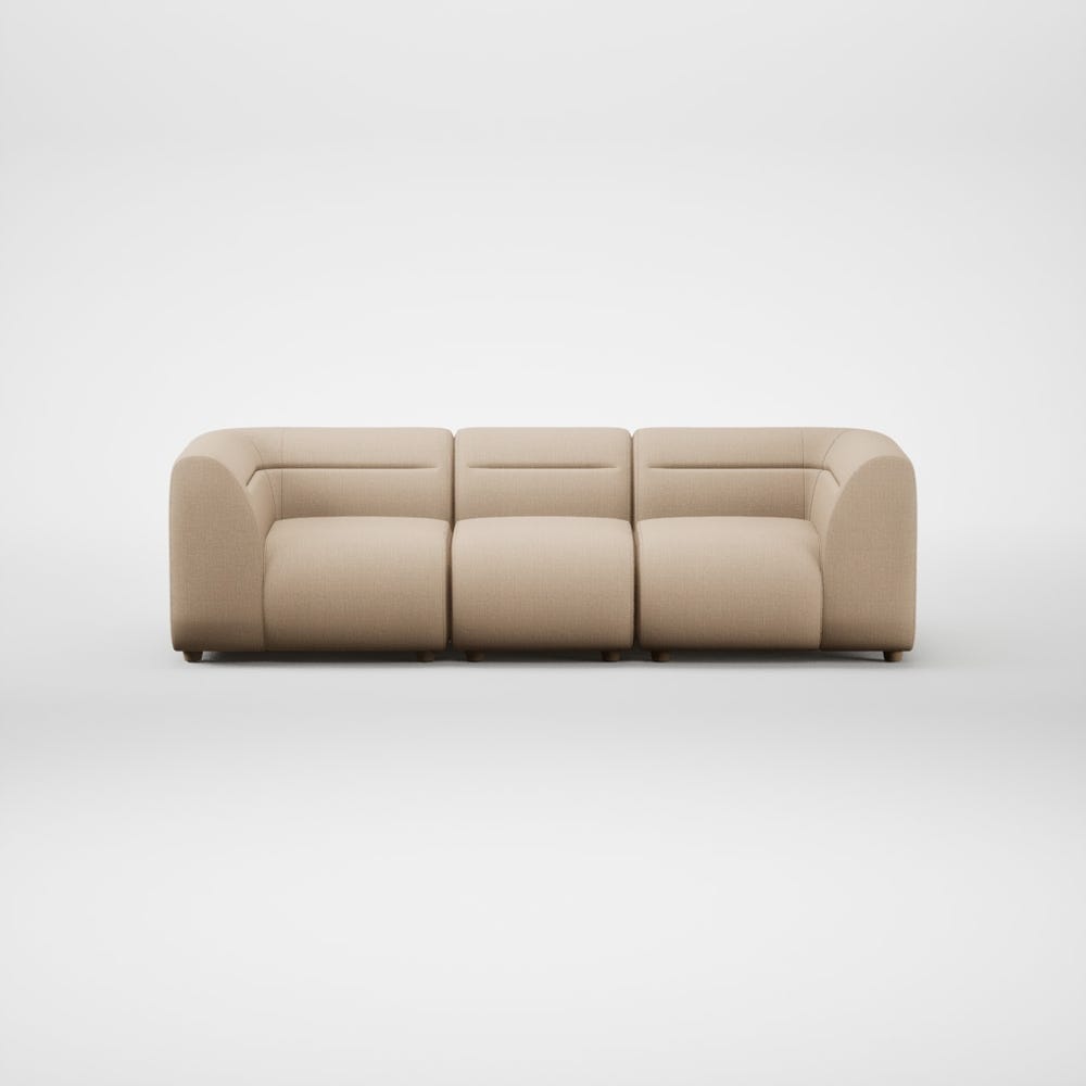 Heal's Lilli 3 Seater Sofa Smart Cotton Linen Rice Natural Feet 2