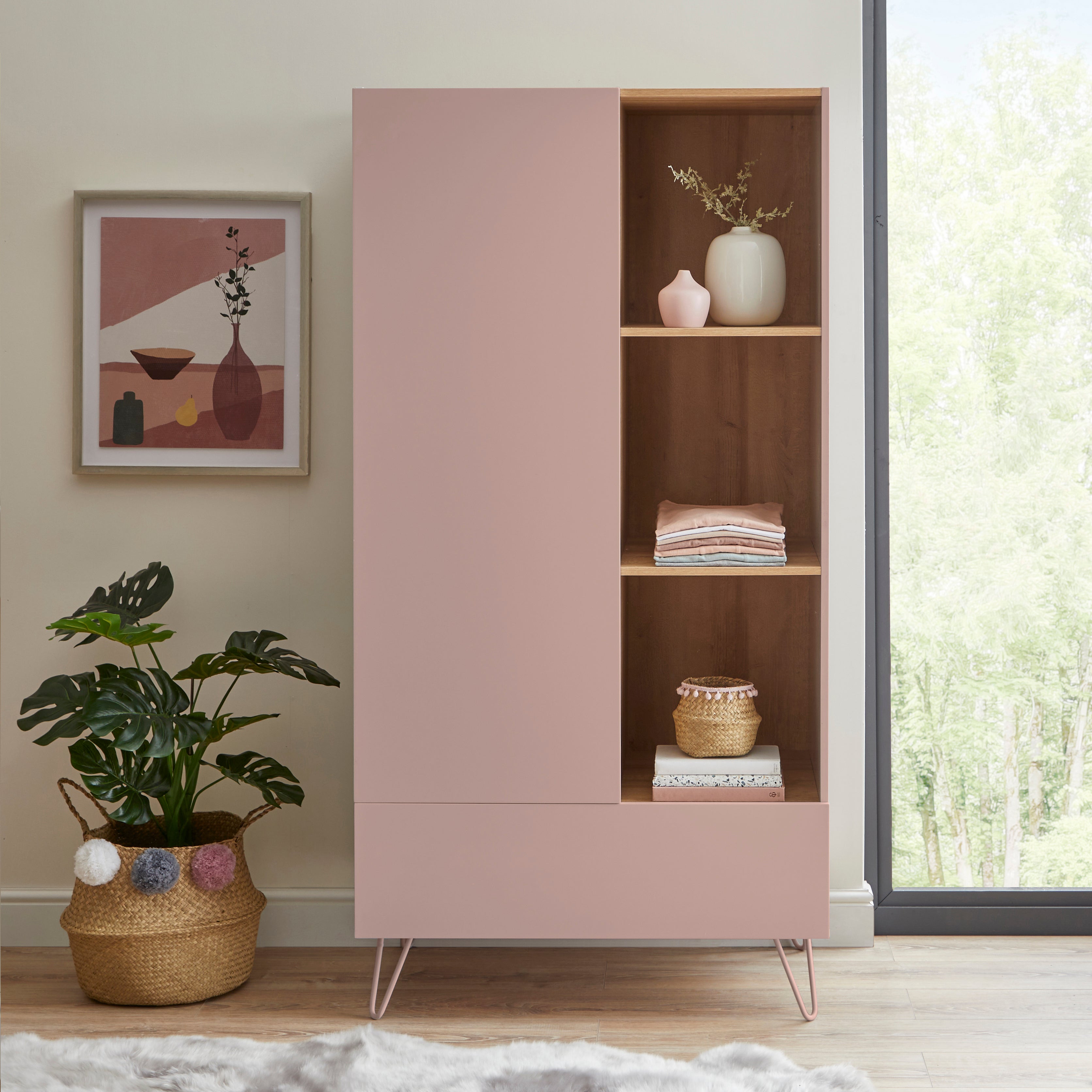 Penelope Blush Hairpin Double Wardrobe Pink