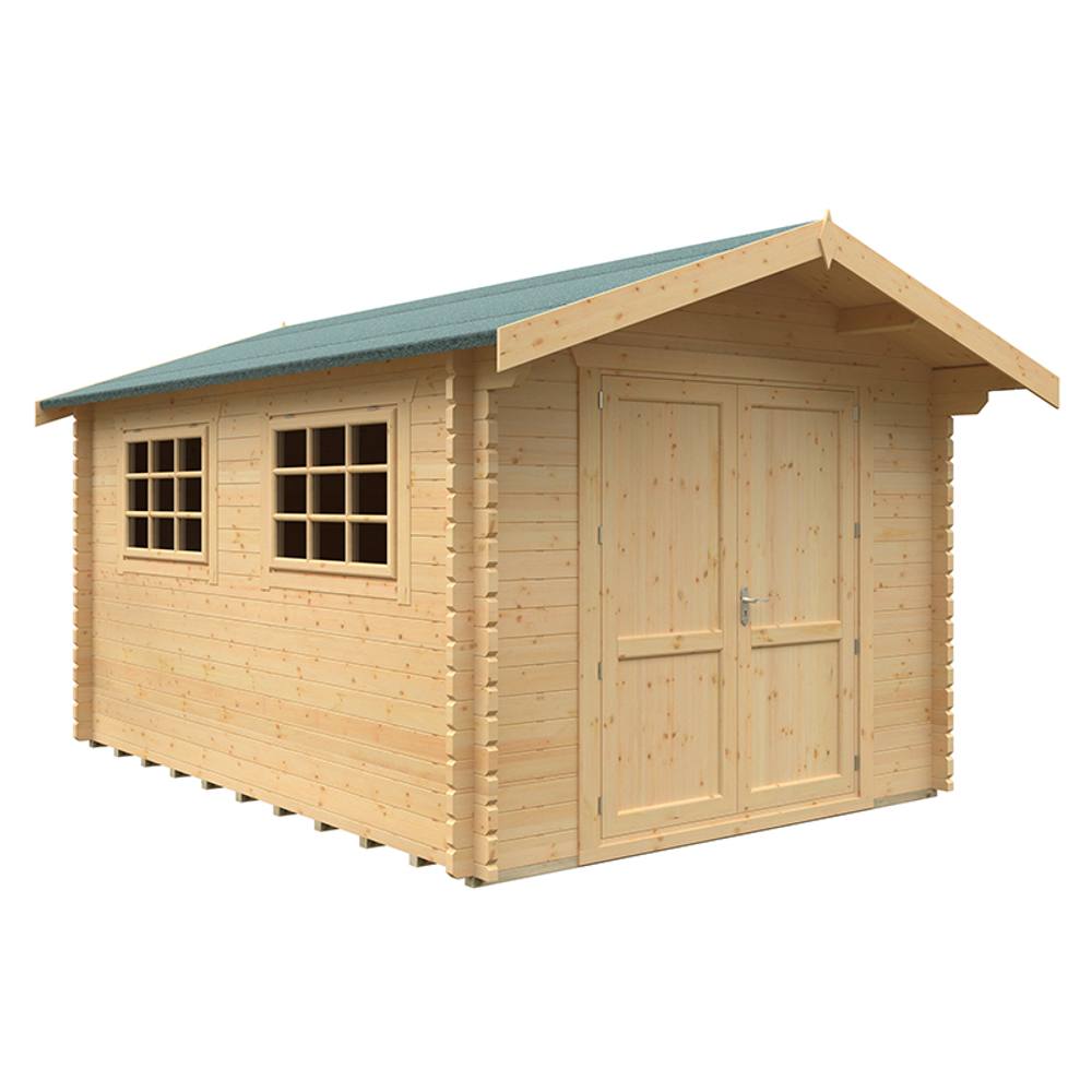 Buttercup Farm 14x10w Marlborough Plus 44mm Cabin - L415 x W295 x H261.6 cm in Natural