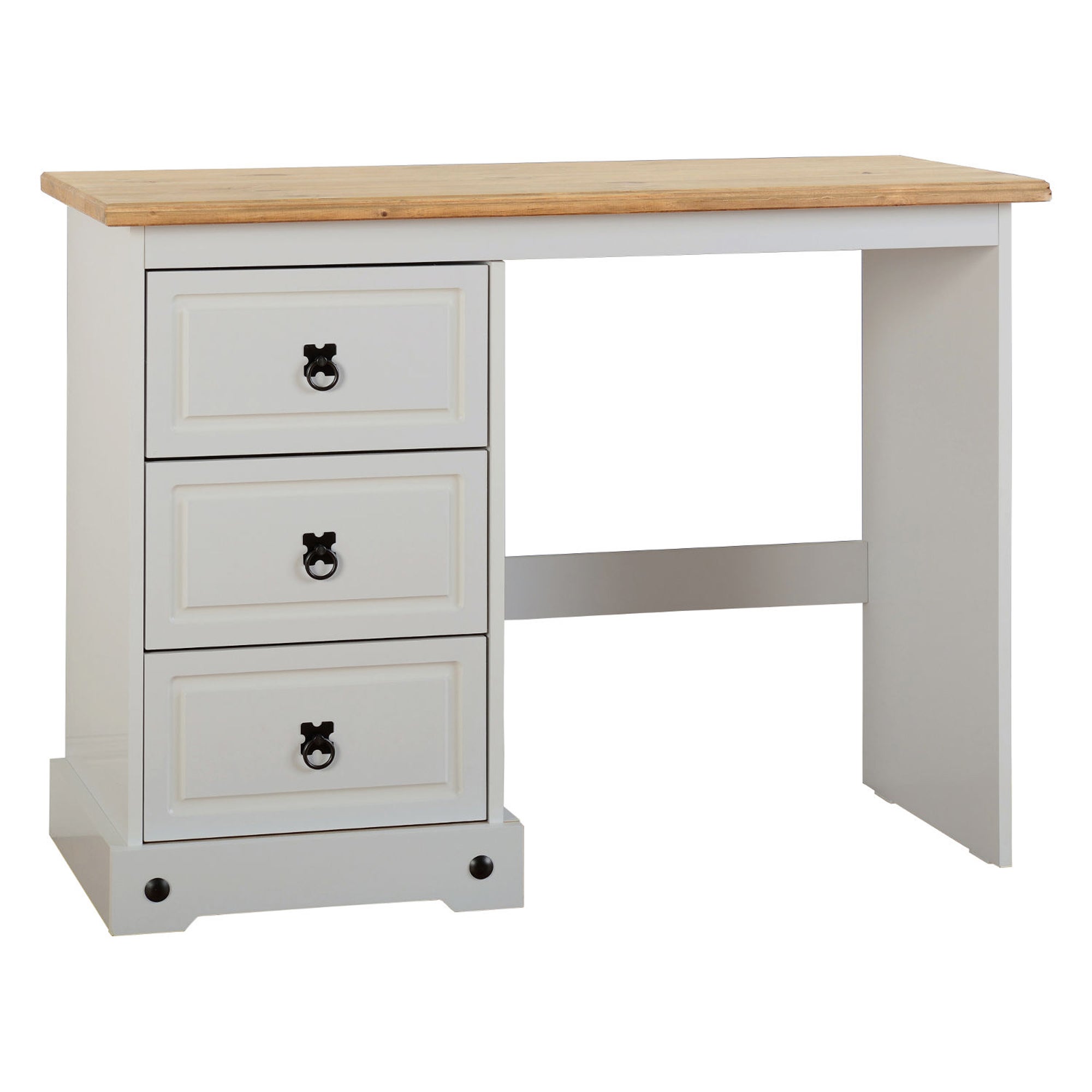 Corona Grey 3 Drawer Dressing Table Grey