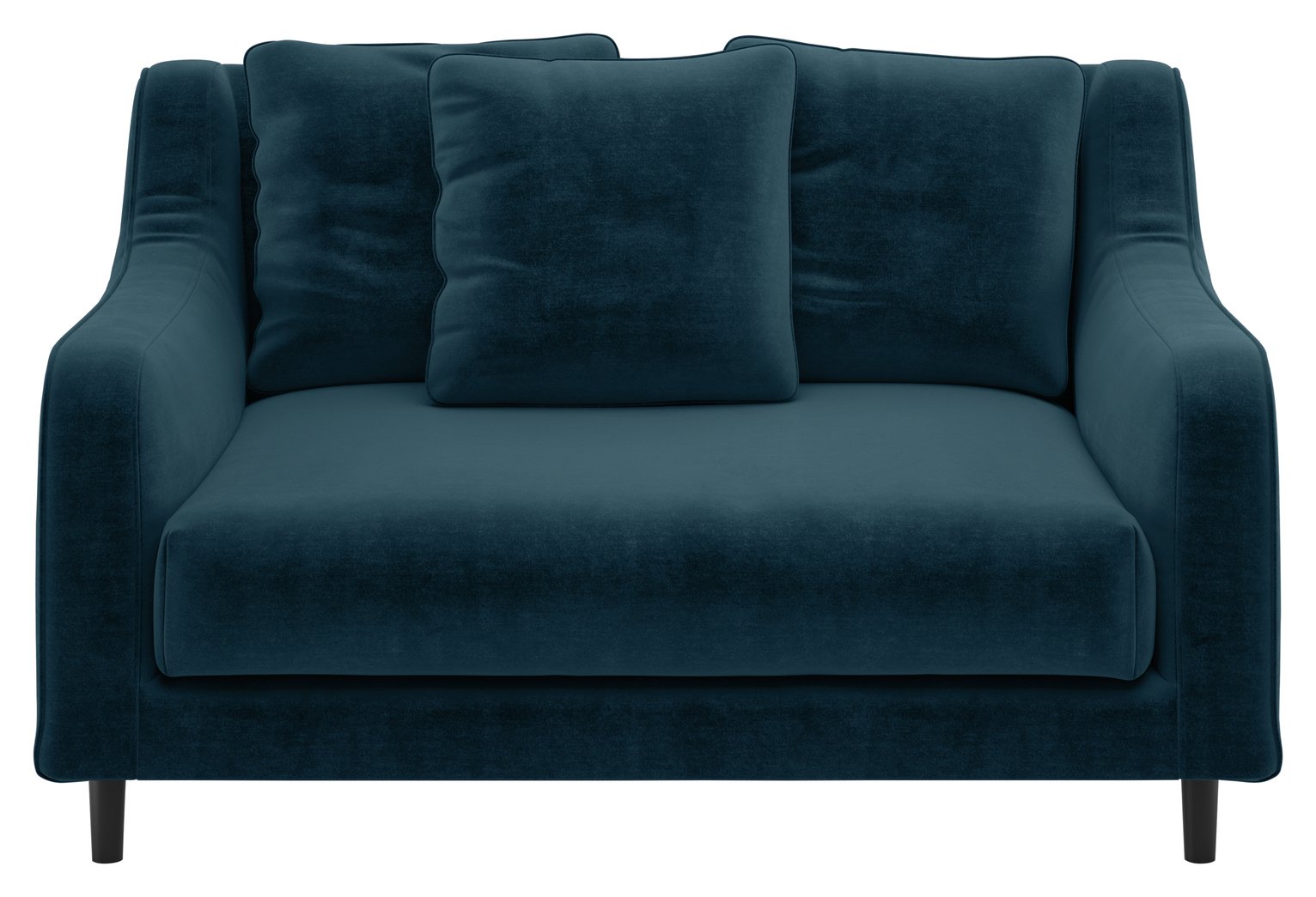 Habitat Swift Velvet Cuddle Chair - Ink Blue
