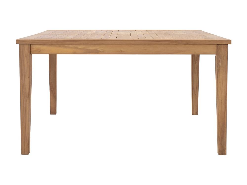 Vente-unique Square Teak Garden Dining Table L.140 Cm - Light Natural - ALLENDE By in Light Oak
