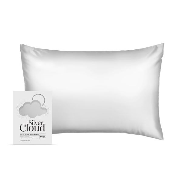 Silver Cloud Satin Pillowcase Infused with Silver Ions