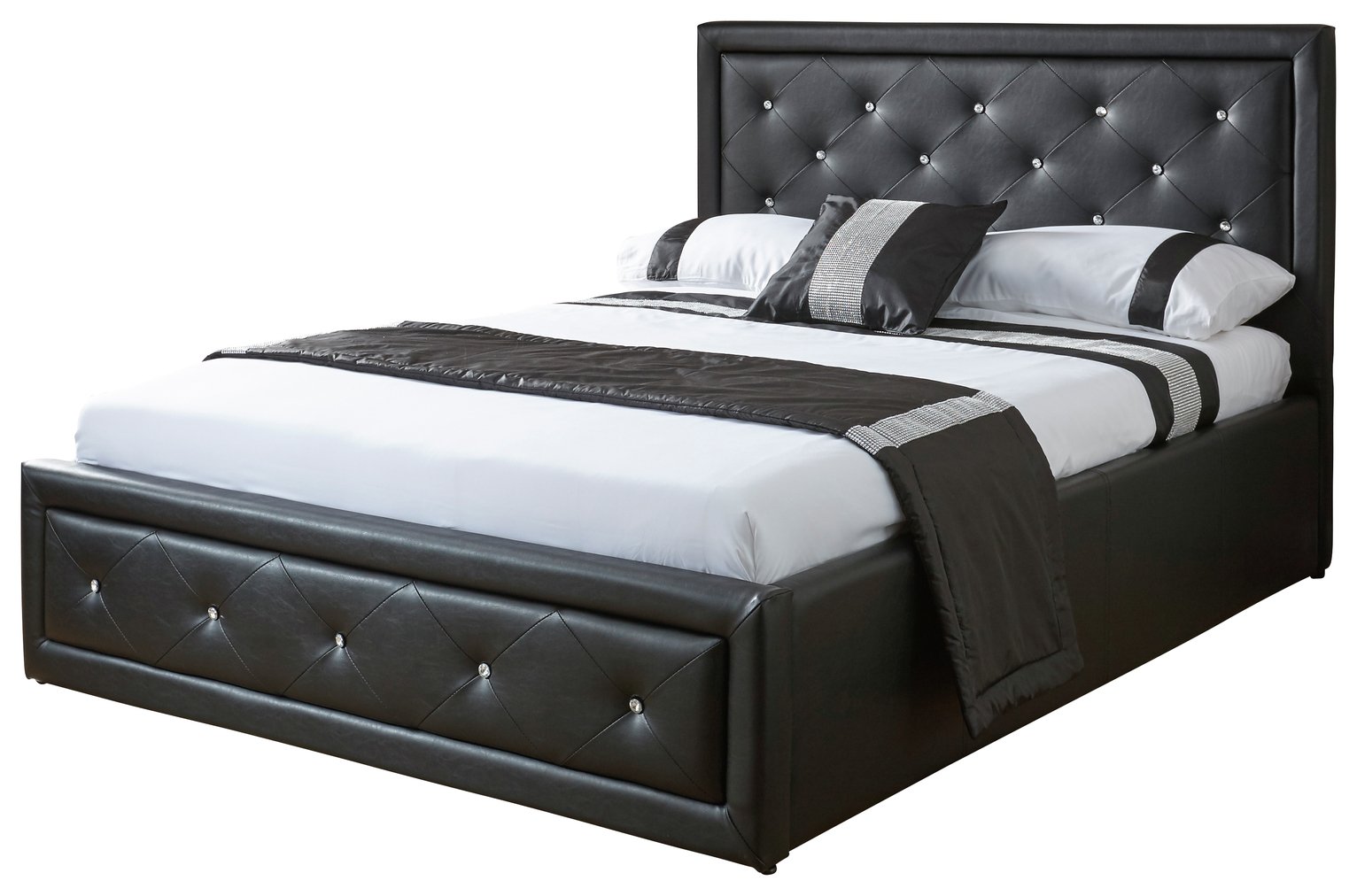 Hollywood Ottoman Kingsize Bed Frame - Black