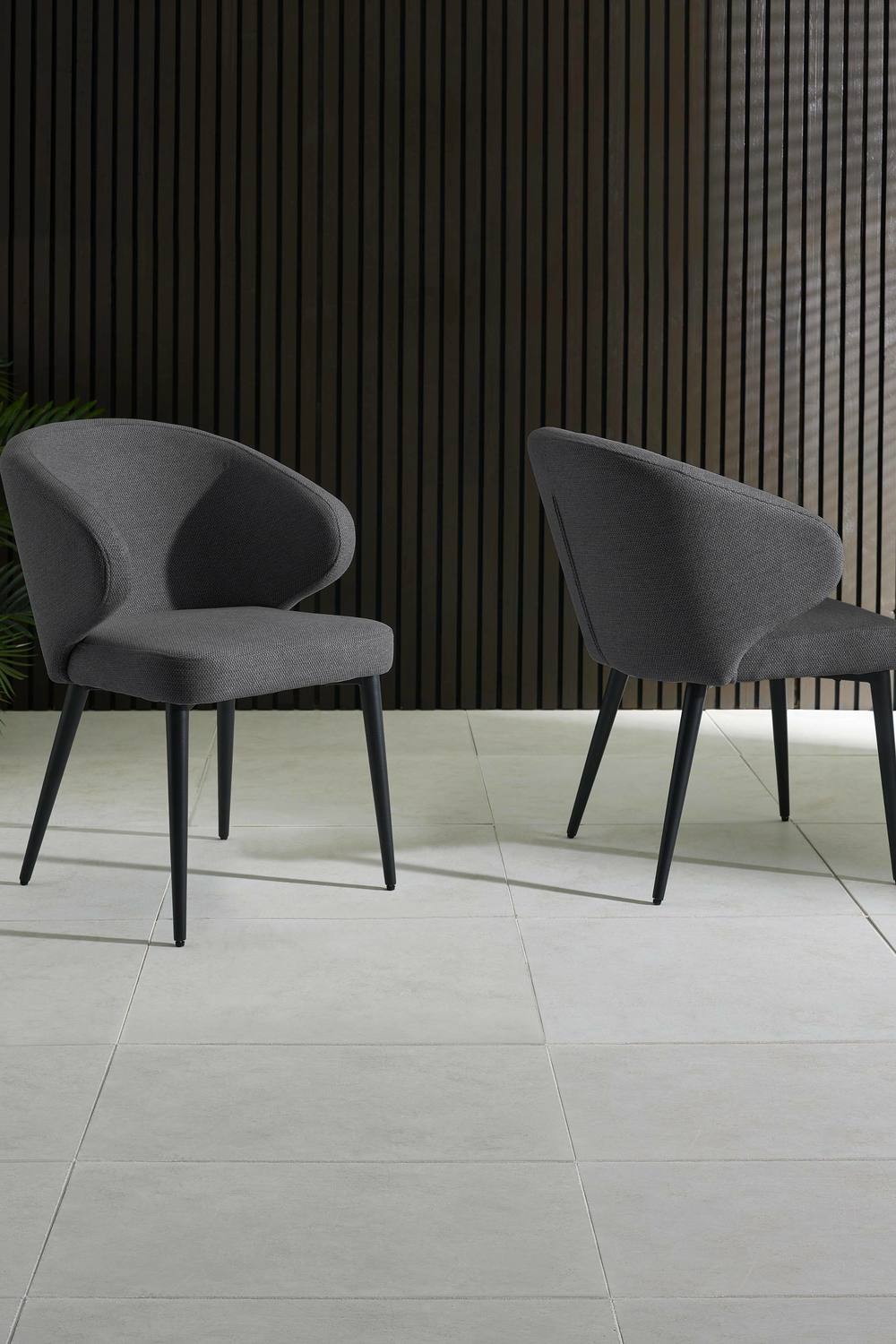 Julian Bowen Marcus Upholstered Dining Chair (Set of 2) in Mid Grey