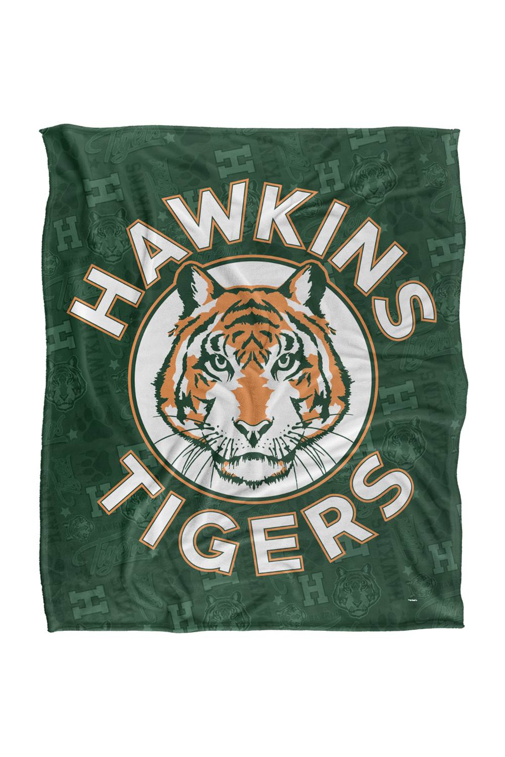 Stranger Things Hawkins Tigers Super Soft Throw Blanket 152 X 127 Cm