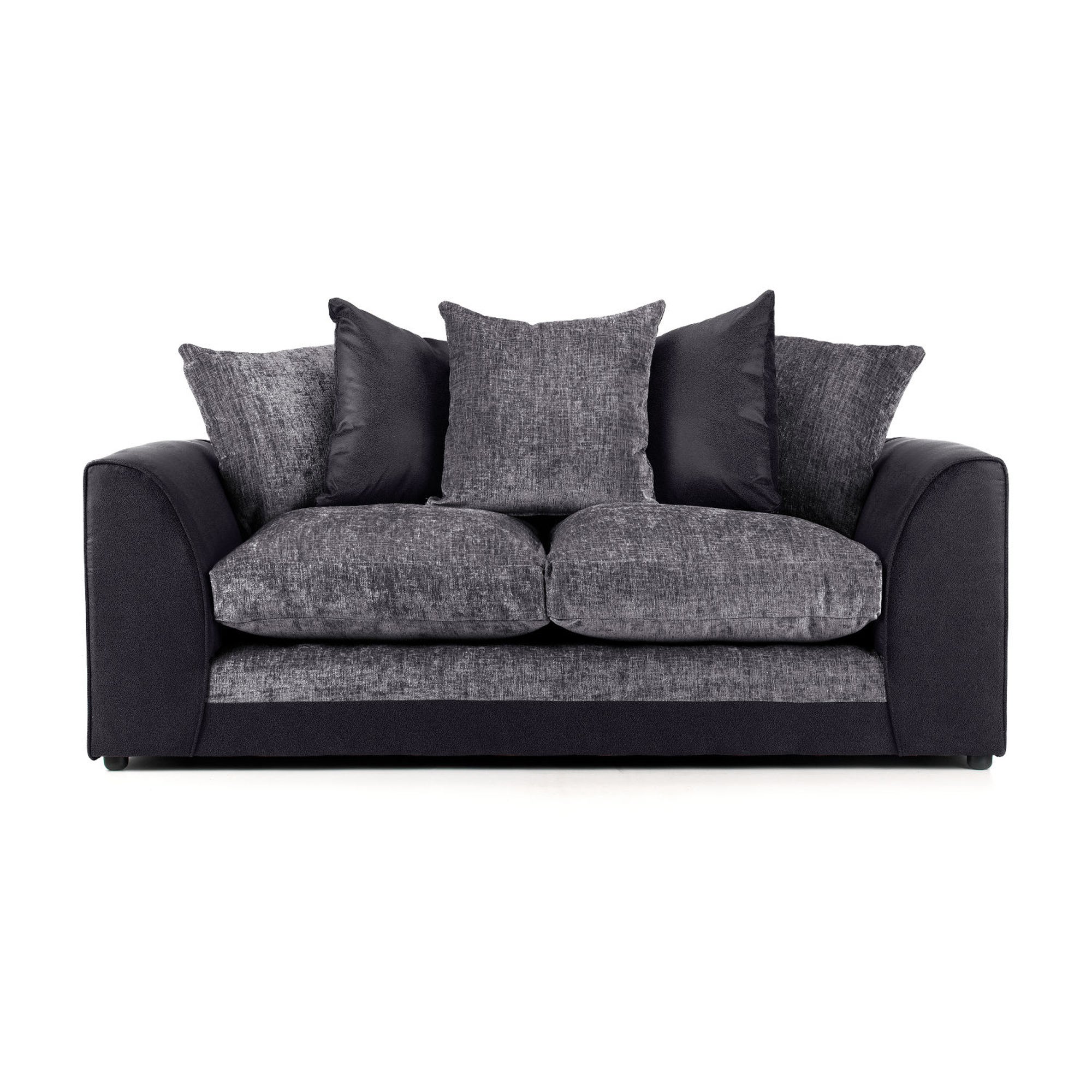 Denver 3 Seater Sofa Grey/Black